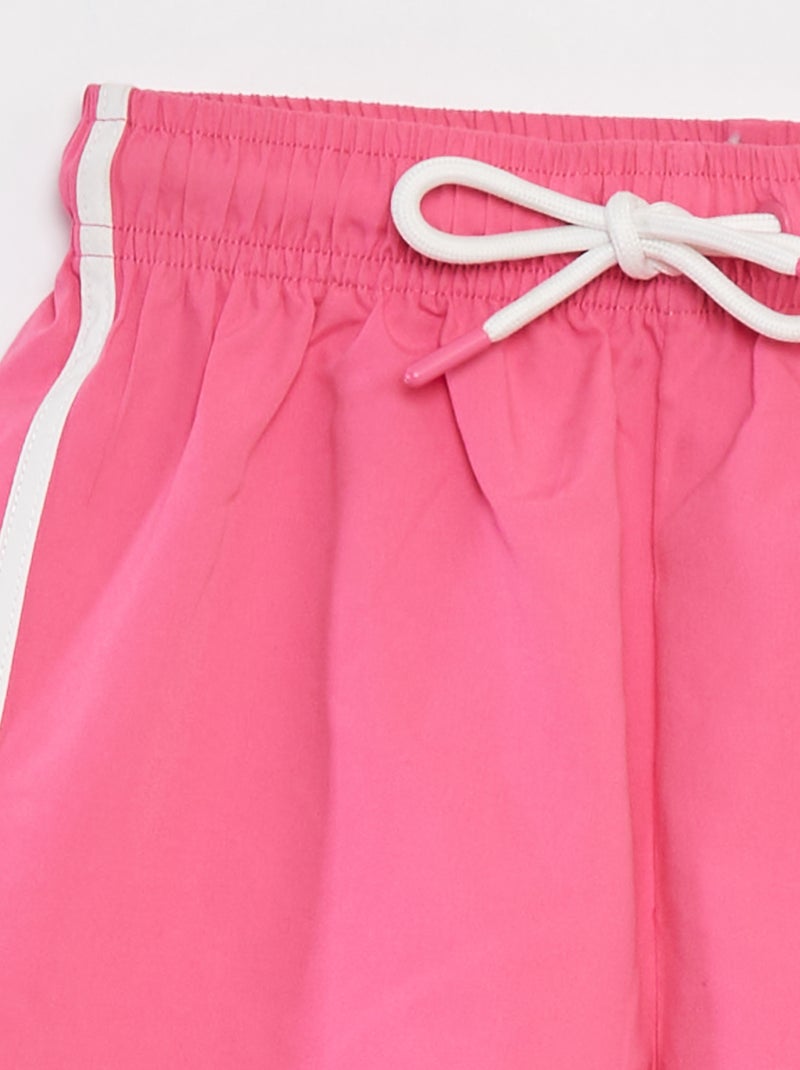 Short de bain uni rose - Kiabi