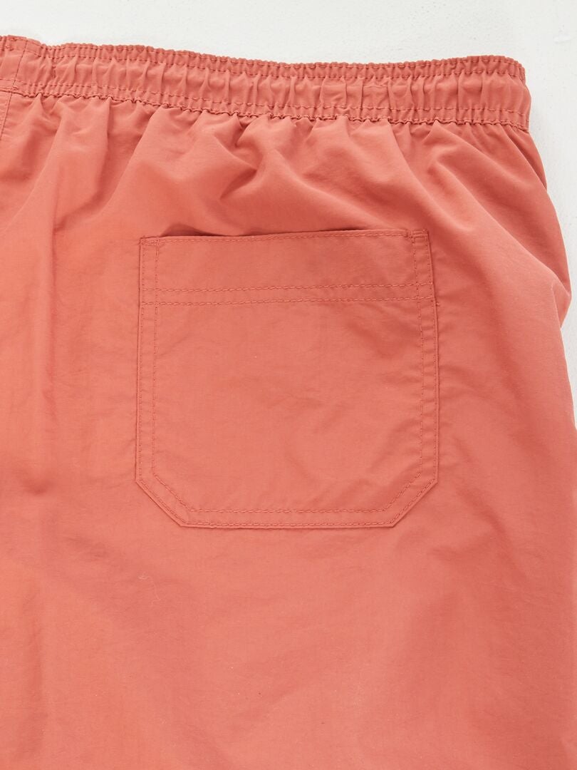 Short de bain uni Rouge - Kiabi