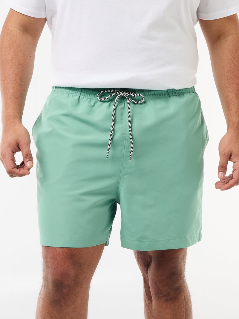 Short de bain uni Vert - Kiabi