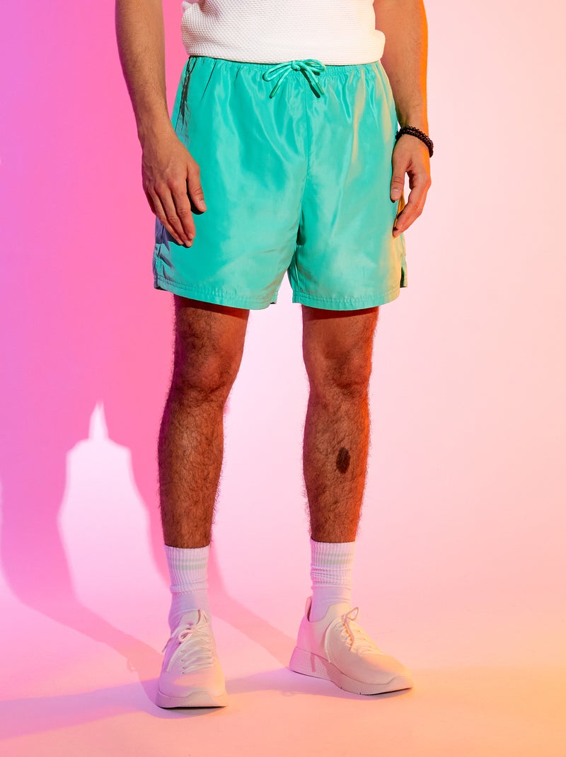 Short de bain uni Vert - Kiabi