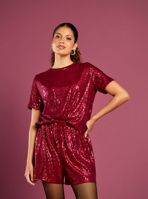 Short de fêtes à sequins - Kiabi