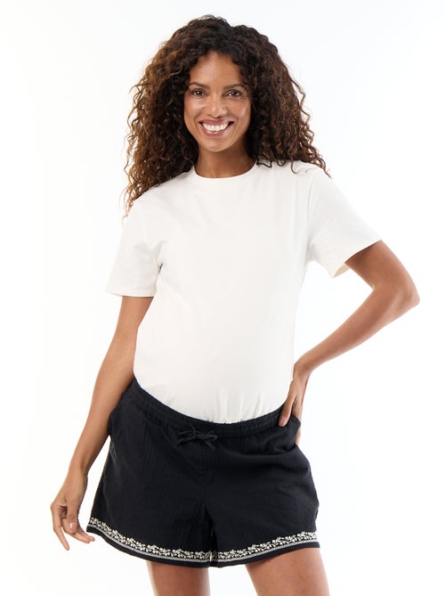 Short de grossesse brodé - Kiabi Short de grossesse brodé - Kiabi