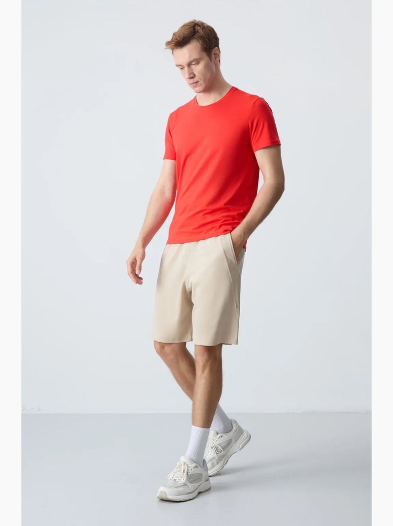 Short de jogging coton mélangé tommy Beige argile - Kiabi