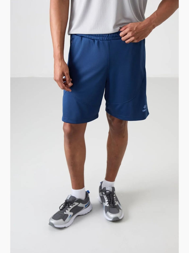 Short de jogging uni maille tommy Bleu cobalt - Kiabi