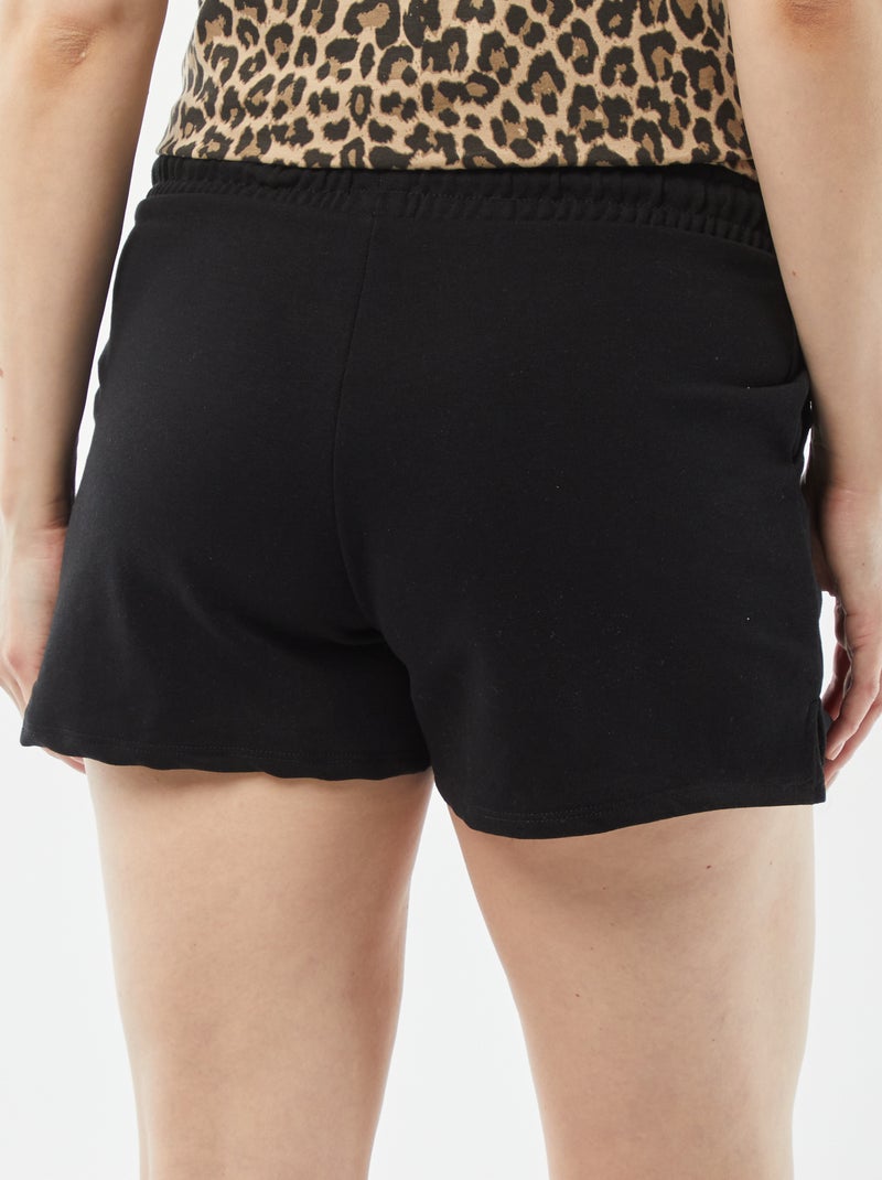 Short de maternité French Terry Noir - Kiabi