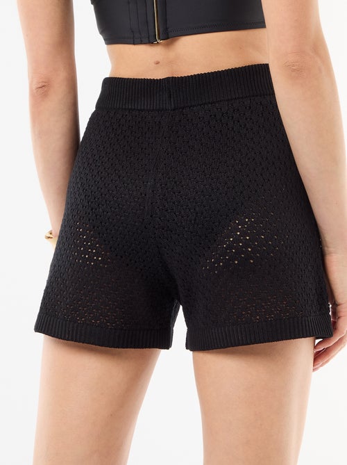 Short de plage en maille crochet - Kiabi