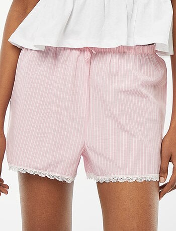 Short de pyjama avec base en dentelle