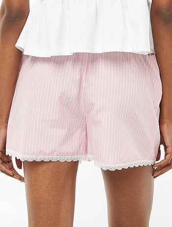 Short de pyjama avec base en dentelle