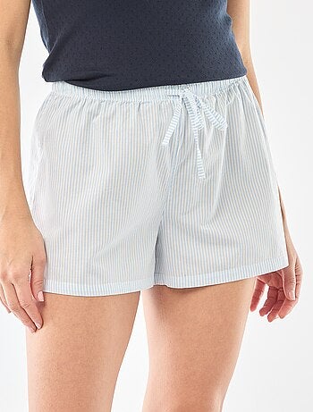 Short de pyjama en popeline
