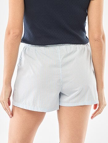 Short de pyjama en popeline