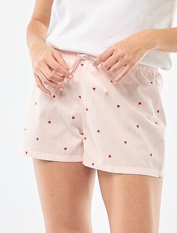 Short de pyjama en popeline