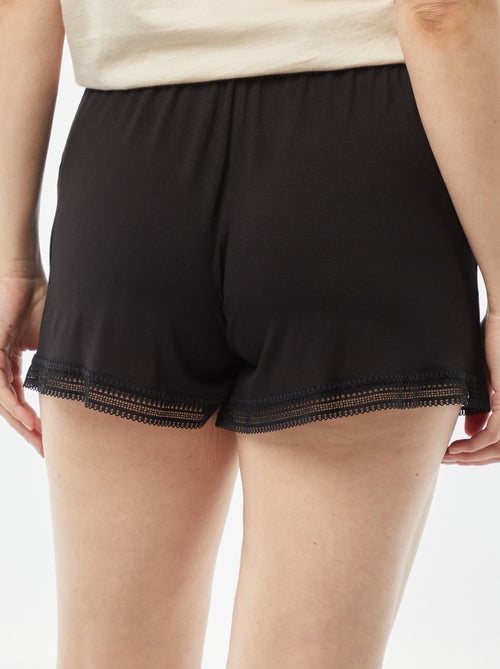 Short de pyjama fluide avec broderies - Kiabi