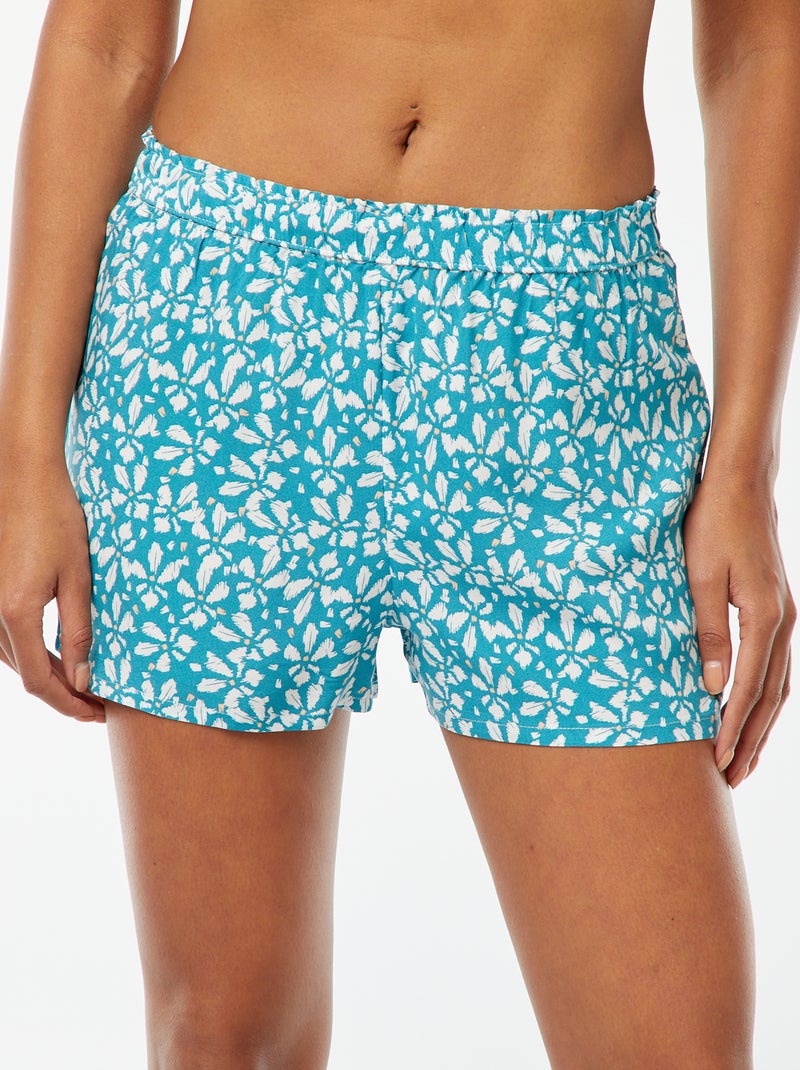 Short de pyjama léger BLEU - Kiabi