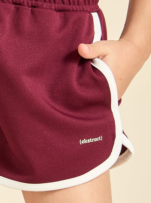 Short de sport avec bandes contrastées - (ekstract) - Kiabi