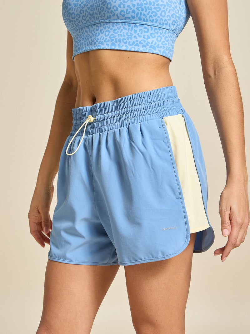 Short de sport color block - (ekstract) Bleu - Kiabi