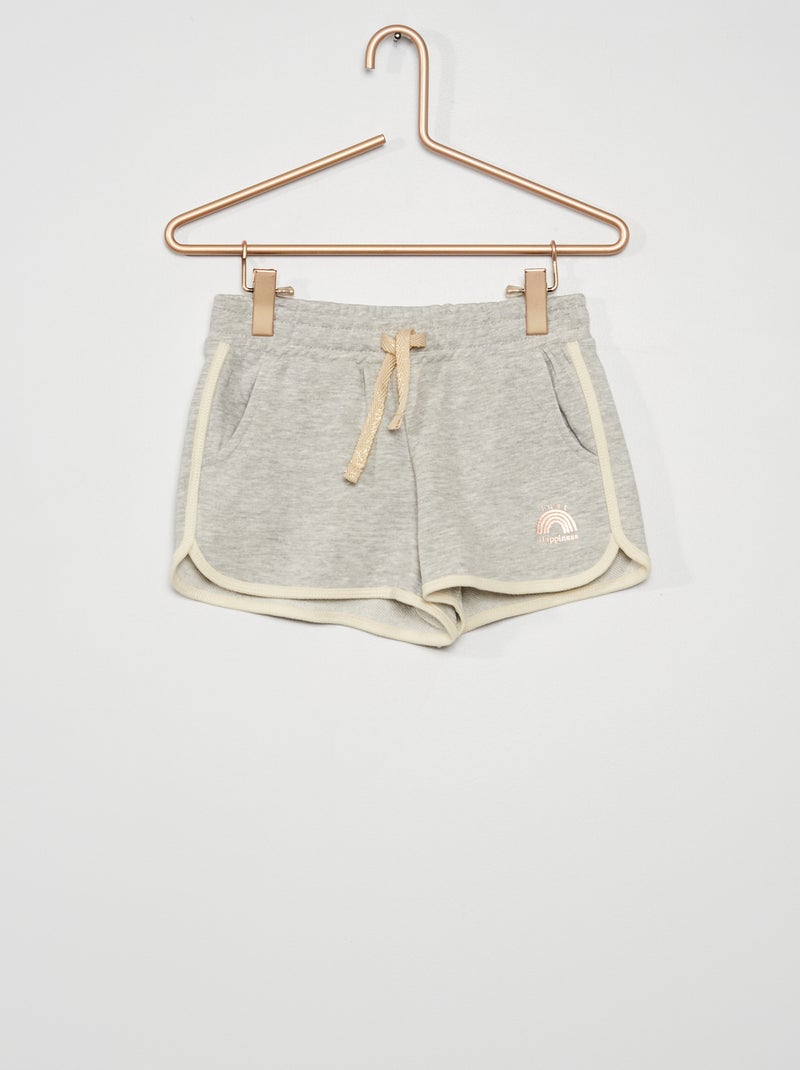 Short de sport en molleton gris - Kiabi