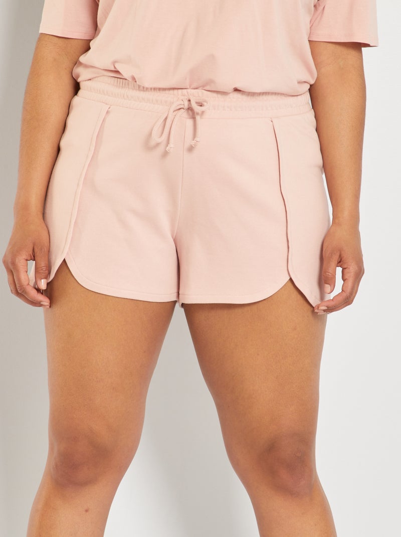 Short de sport en molleton rose - Kiabi