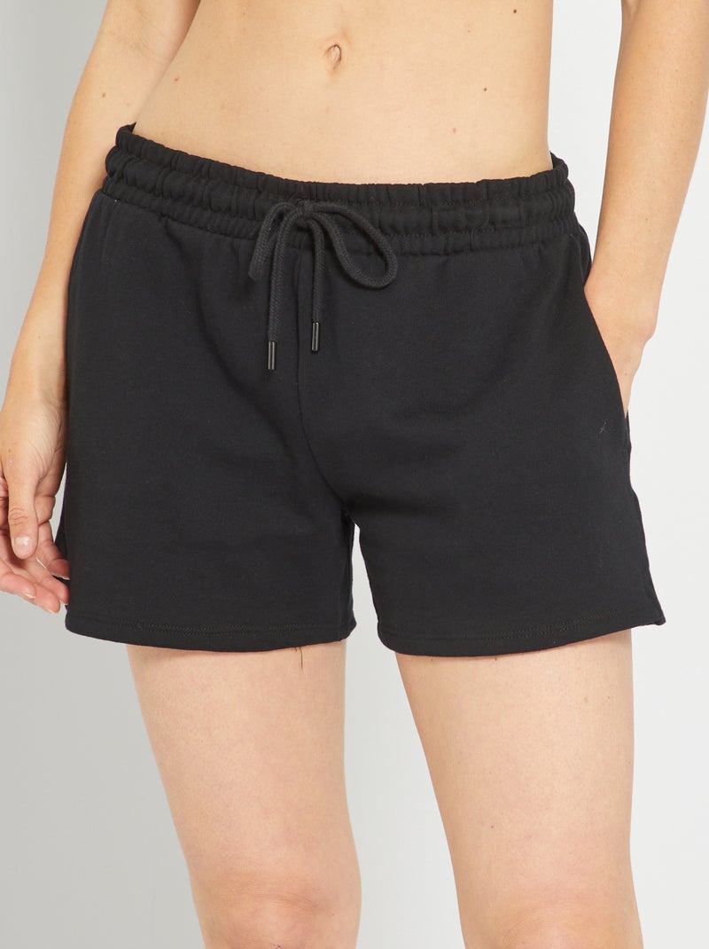 Short de sport molletonnée noir - Kiabi