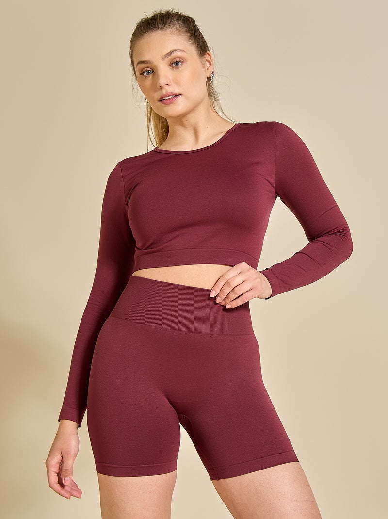 Short de sport sculptant - (ekstract) Bordeaux - Kiabi