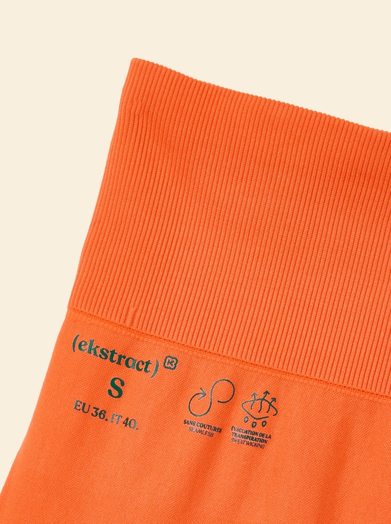 Short de sport sculptant - (ekstract) Orange - Kiabi
