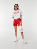 Short de sport uni rouge - Kiabi