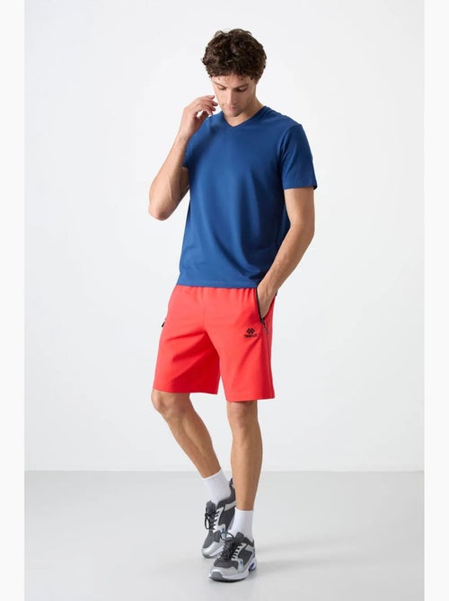 Short de survêtement homme en maille, coupe regular tommy - Kiabi Short de survêtement homme en maille, coupe regular tommy - Kiabi