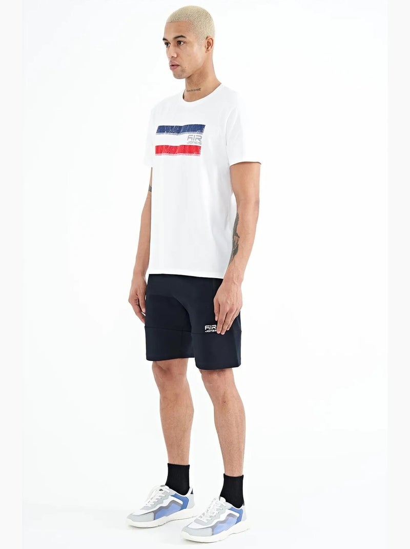 Short de survêtement homme en maille, uni tommy Bleu lagon - Kiabi