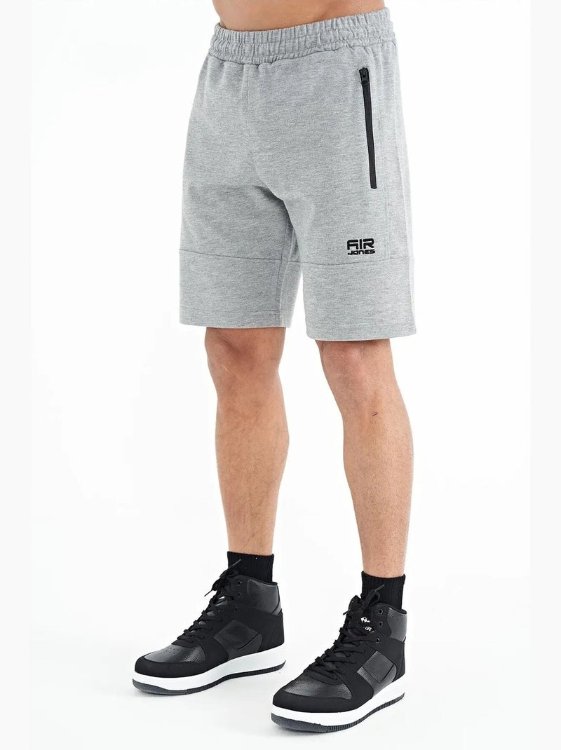 Short de survêtement homme en maille, uni tommy Gris clair - Kiabi
