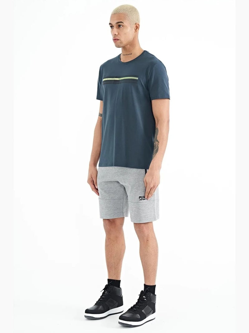 Short de survêtement homme en maille, uni tommy Gris clair - Kiabi