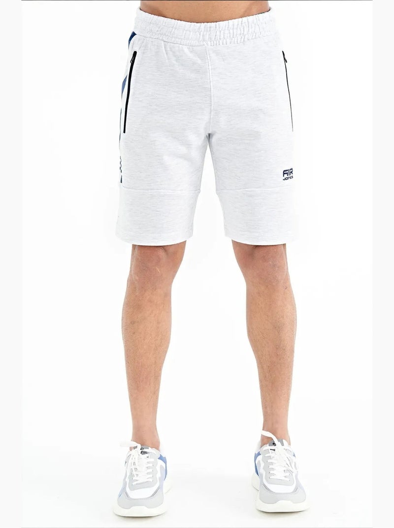 Short de survêtement homme en maille, uni tommy Gris perle - Kiabi