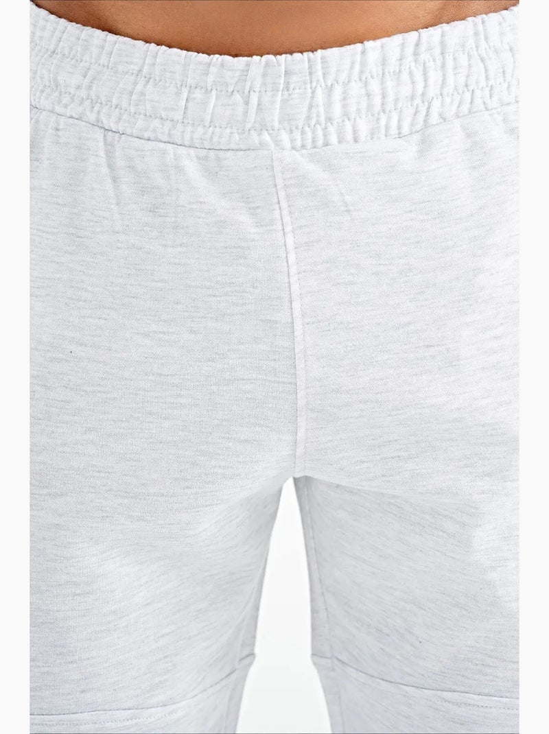 Short de survêtement homme en maille, uni tommy Gris perle - Kiabi