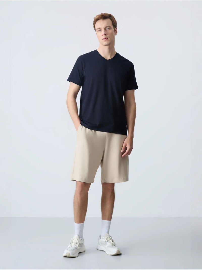Short de survêtement homme en mélange de coton tommy Beige argile - Kiabi