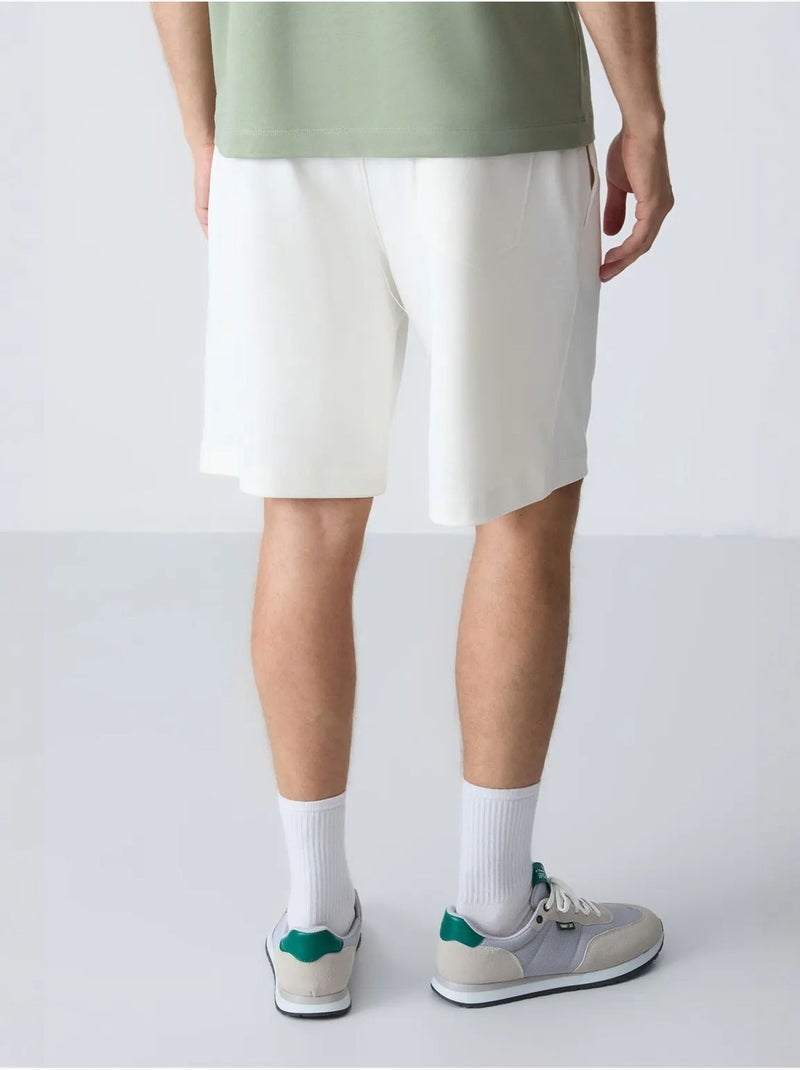 Short de survêtement homme en mélange de coton tommy Blanc - Kiabi