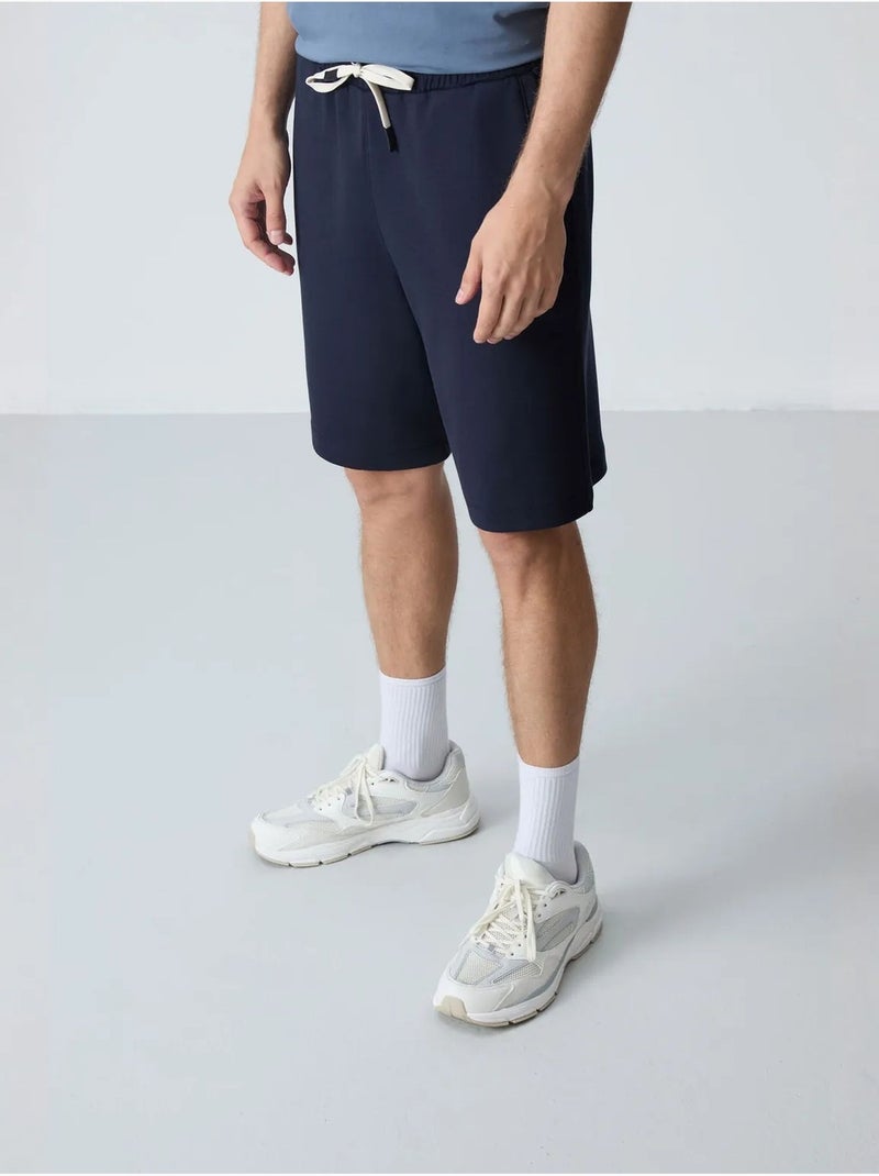 Short de survêtement homme en mélange de coton tommy Bleu marine - Kiabi