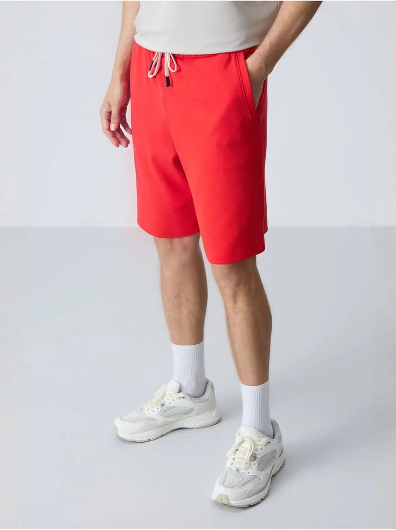 Short de survêtement homme en mélange de coton tommy Rouge - Kiabi