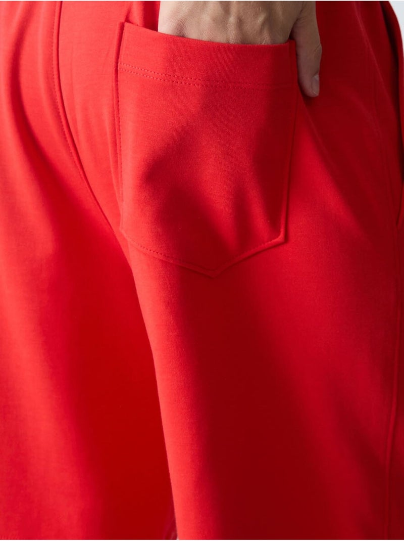 Short de survêtement homme en mélange de coton tommy Rouge - Kiabi