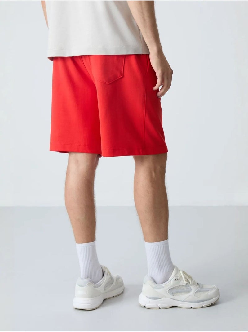 Short de survêtement homme en mélange de coton tommy Rouge - Kiabi