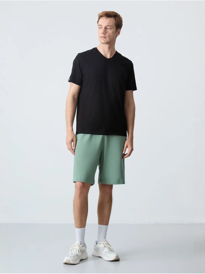 Short de survêtement homme en mélange de coton tommy Vert menthe - Kiabi