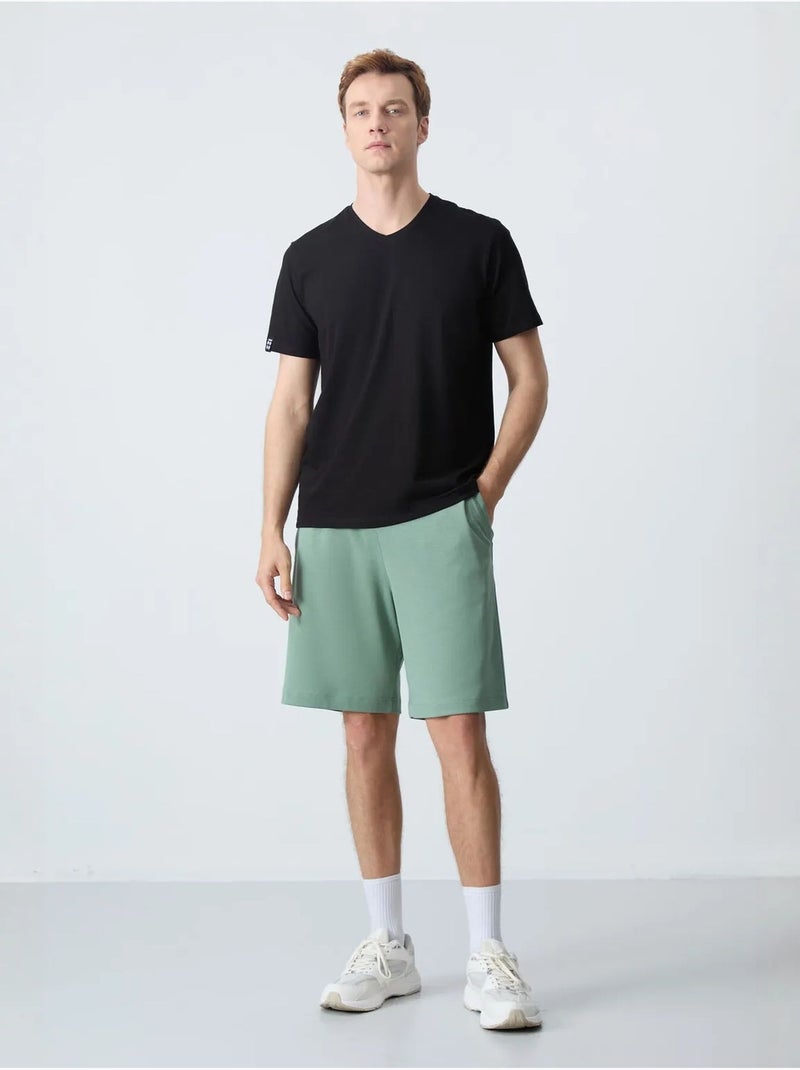Short de survêtement homme en mélange de coton tommy Vert menthe - Kiabi