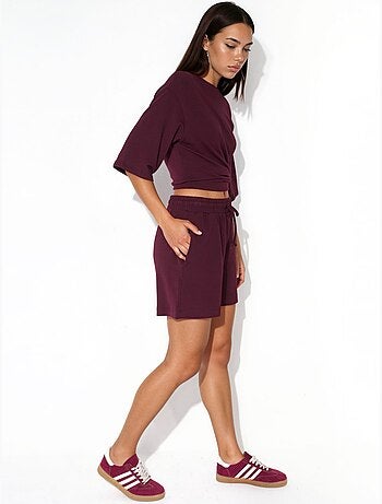 Short de survêtement taille mi-haute à cordon busem