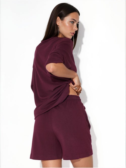 Short de survêtement taille mi-haute à cordon busem - Kiabi Short de survêtement taille mi-haute à cordon busem - Kiabi
