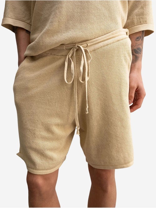 Short de survêtement taille mi-haute en maille texturée giesto - Kiabi