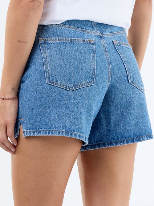 Short denim avec motifs brodés - Kiabi
