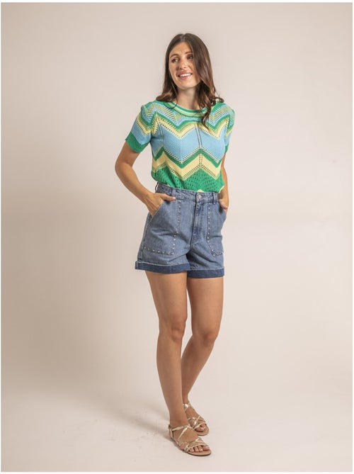 Short denim clous ximoli - Kiabi Short denim clous ximoli - Kiabi