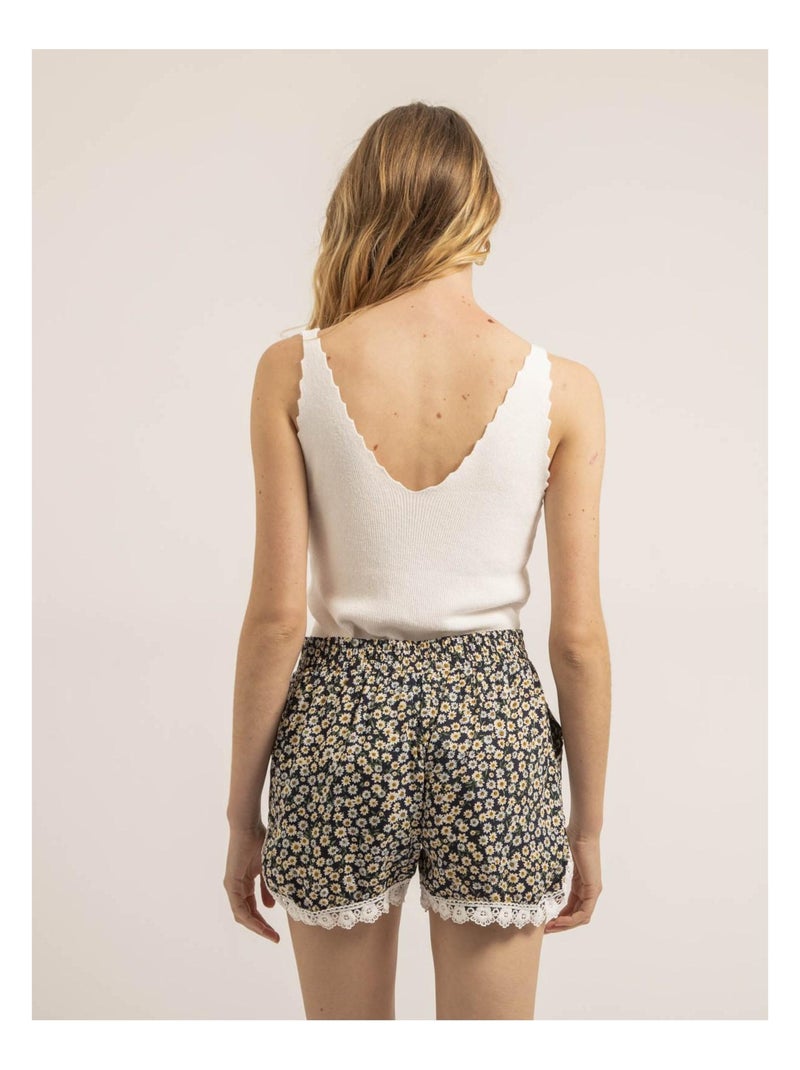 Short dentelle xiame Bleu marine - Kiabi