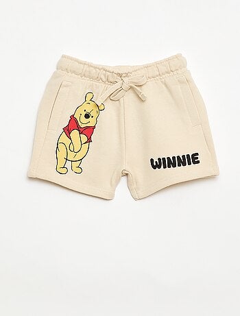 Short 'Disney' van ongeborstelde sweatstof