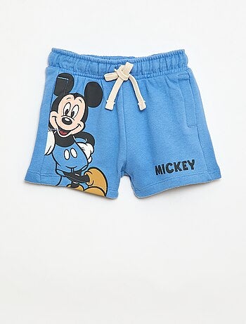 Short 'Disney' van ongeborstelde sweatstof