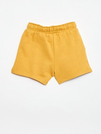 Short 'Disney' van ongeborstelde sweatstof