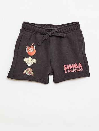 Short 'Disney' van ongeborstelde sweatstof