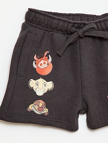 Short 'Disney' van ongeborstelde sweatstof